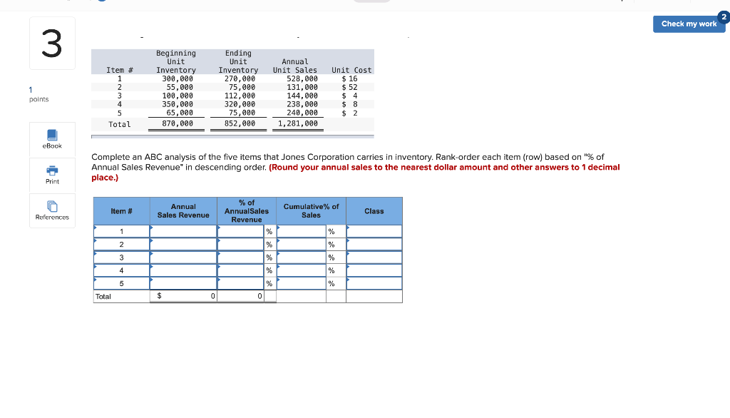 Check my work 3 bolines 1 points Item # 1 2 3 4 5
