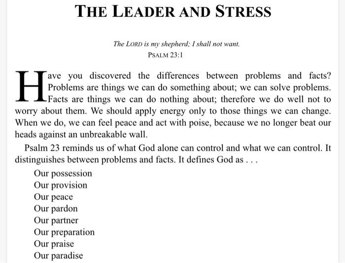 Describe the causes of stress and explain how