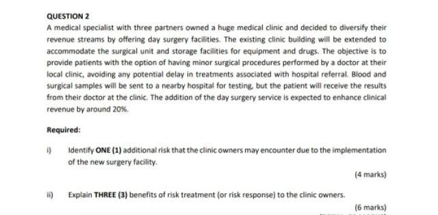 Subject : Corporate risk management QUESTION 2 A
