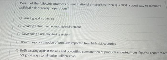 please answer Which of the following practices of