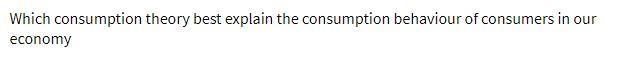 Which consumption theory best explain the