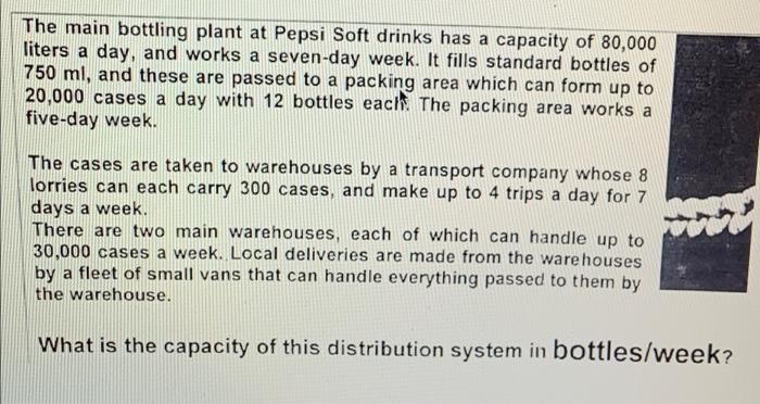 The main bottling plant at Pepsi Soft drinks has