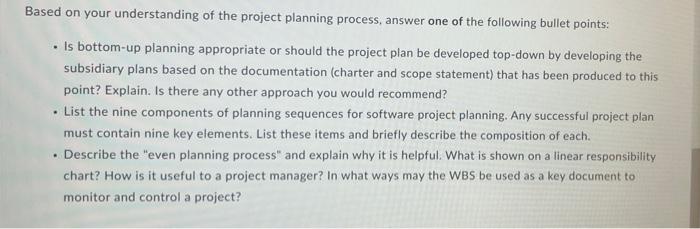 Based on your understanding of the project