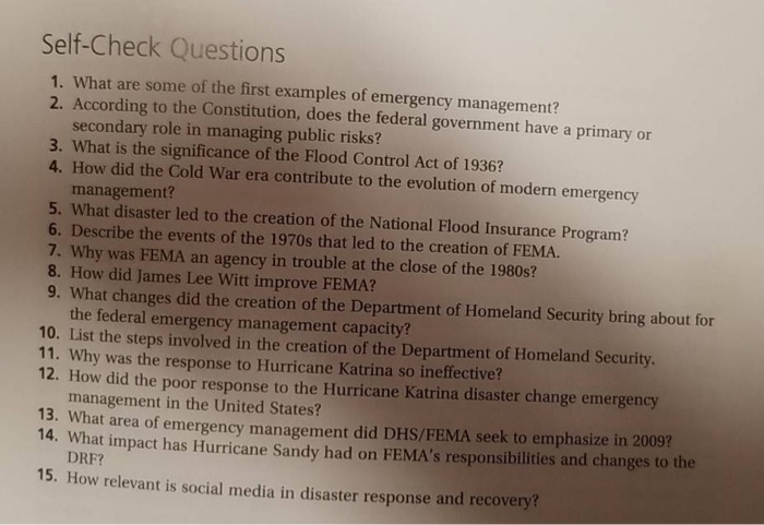 Self-Check Questions 1. What are some of the