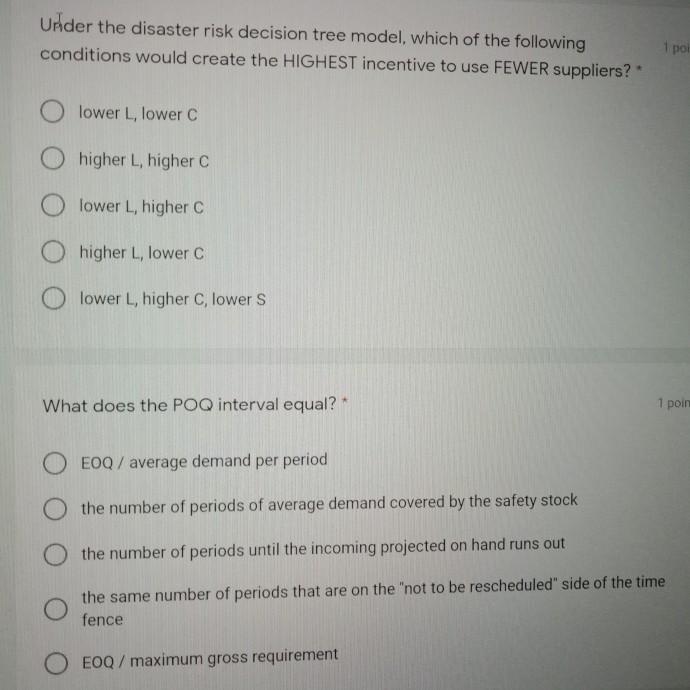 ke Under the disaster risk decision tree model,