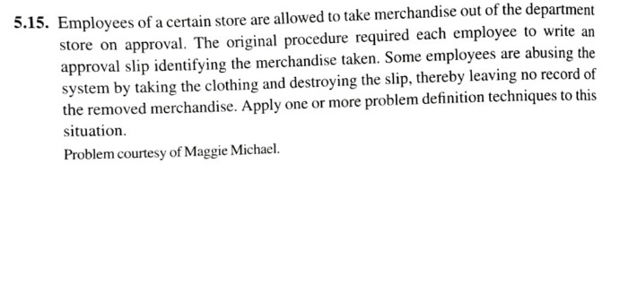 5.15. Employees of a certain store are allowed to