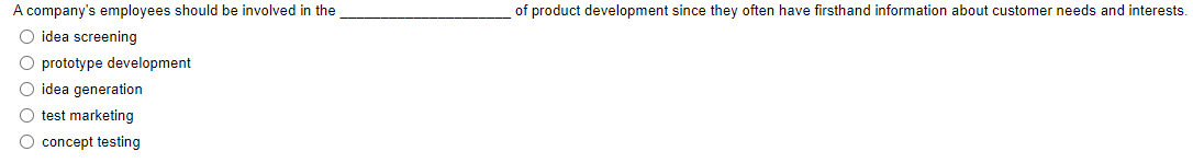 of product development since they often have