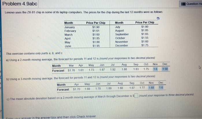 Question He Problem 4.9abc Lenovo uses the ZX 81