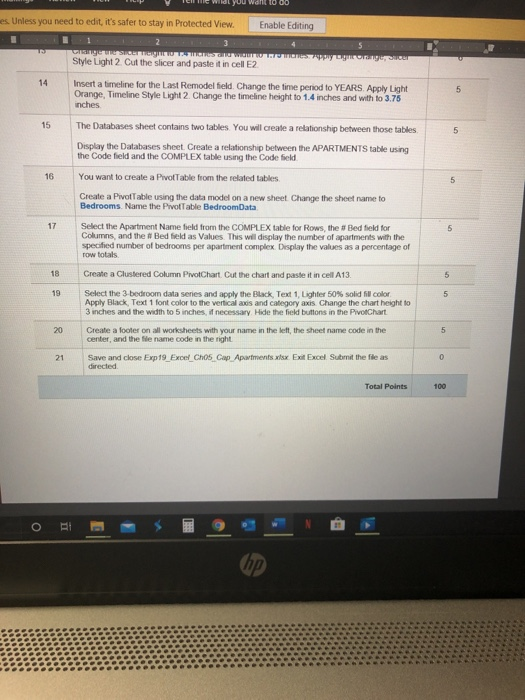 I need solution for excel the word file have all