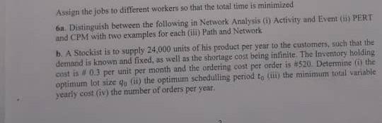 Subjet: Operation Research Subject : Operation