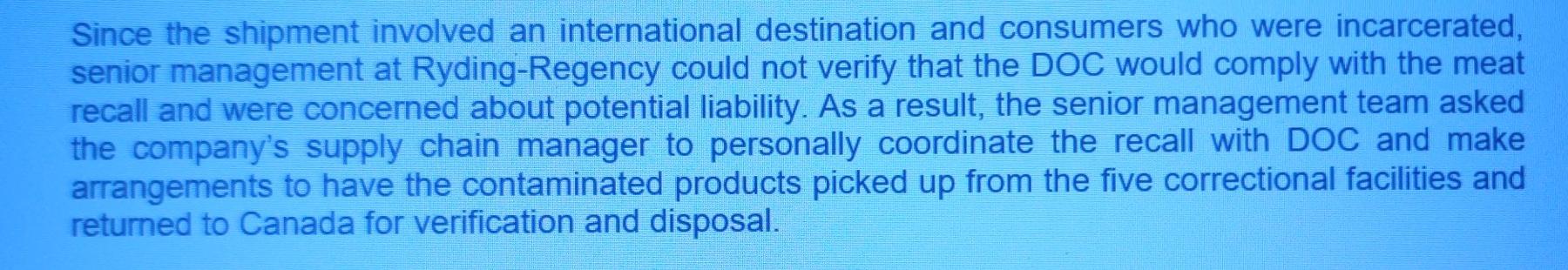 On October 8, 2019 the Canadian Food Inspection