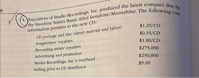 1&2 Inc. produced the latest compact disc by 1.