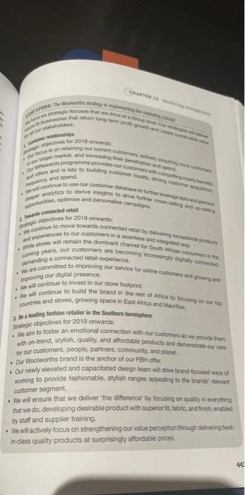 questions: - 1. Complete the 'Marketing Mix' for