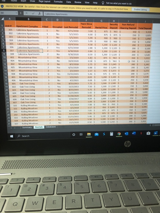 I need solution for excel the word file have all