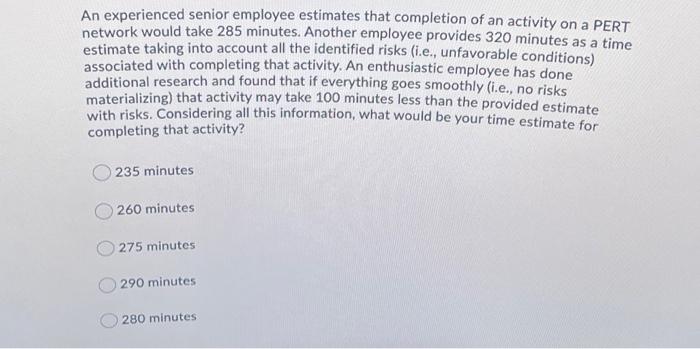 please help! An experienced senior employee