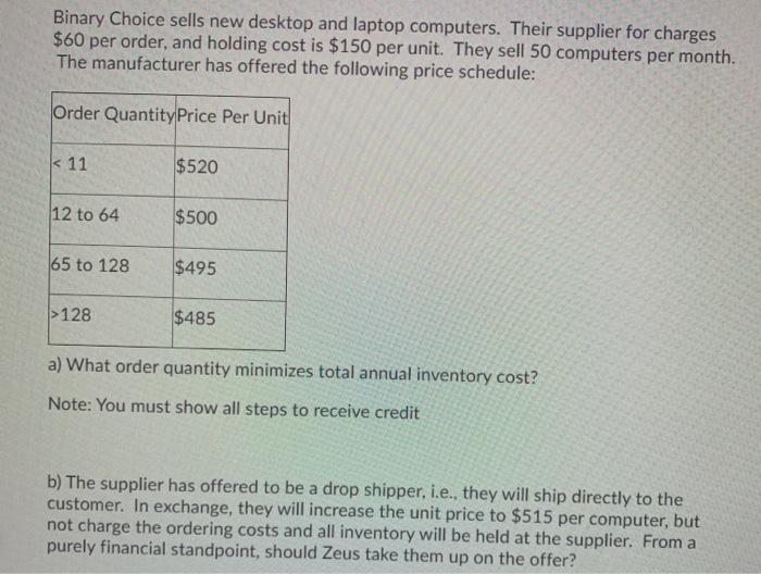 Binary Choice sells new desktop and laptop