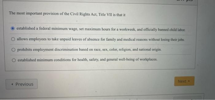 The most important provision of the Civil Rights