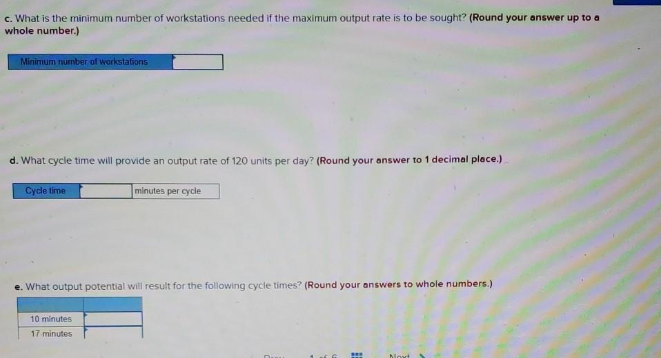 An assembly line with 18 tasks is to be balanced.