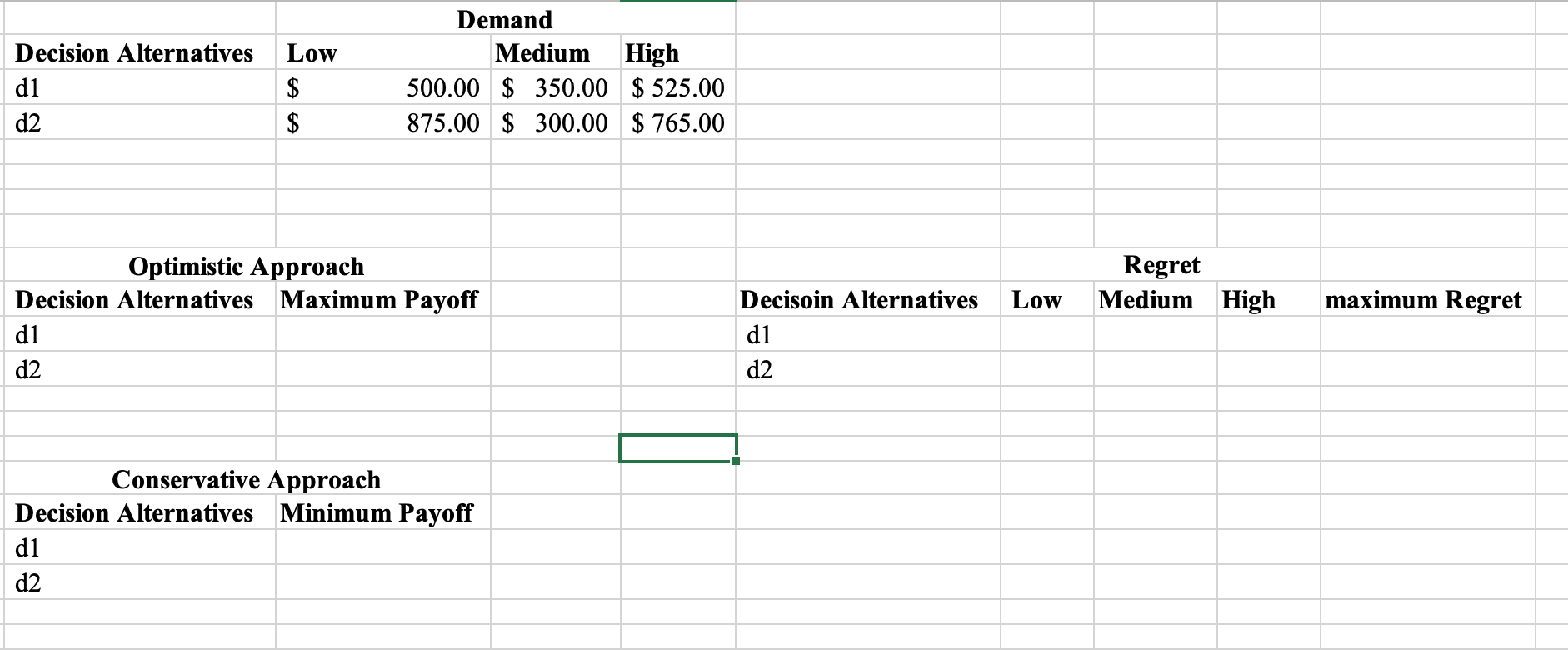 Part A and C on Excel Part B on Excel Greentrop
