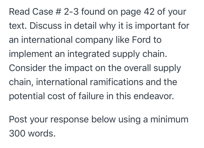 Read Case # 2-3 found on page 42 of your text.