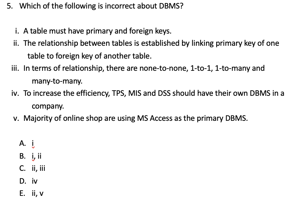 1. Which of the following is/are correct about