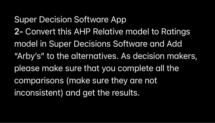 I need Superdecision app solution and please add