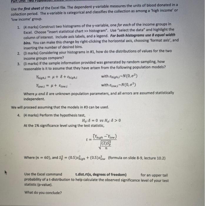 Q3 and Q4 The data provided to answer the