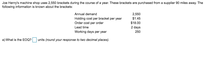 b) What is the average inventory if the IOQ is