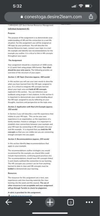 The Assignment Your assignment should be a