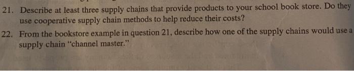 Materials management Chapter 1 questions. Please