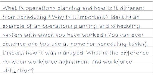 What is operations planning and how is it