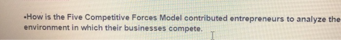 -How is the Five Competitive Forces Model