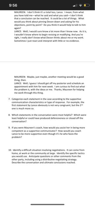 9:55 The following conversation will be used to