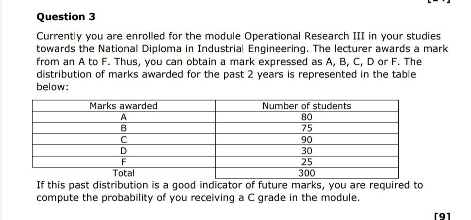Question 3 Currently you are enrolled for the