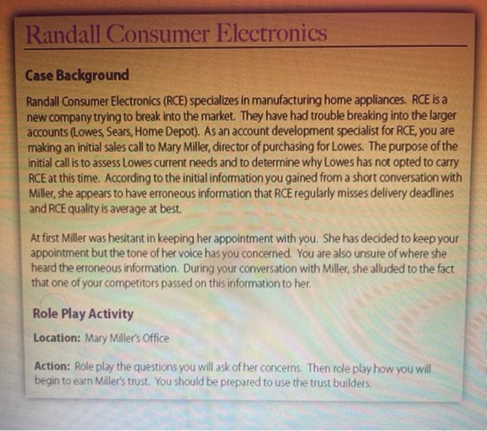Randall Consumer Electronics Case Background