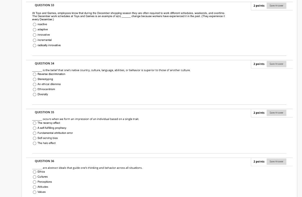 QUESTION 33 2 points Save Answer Al Toys and