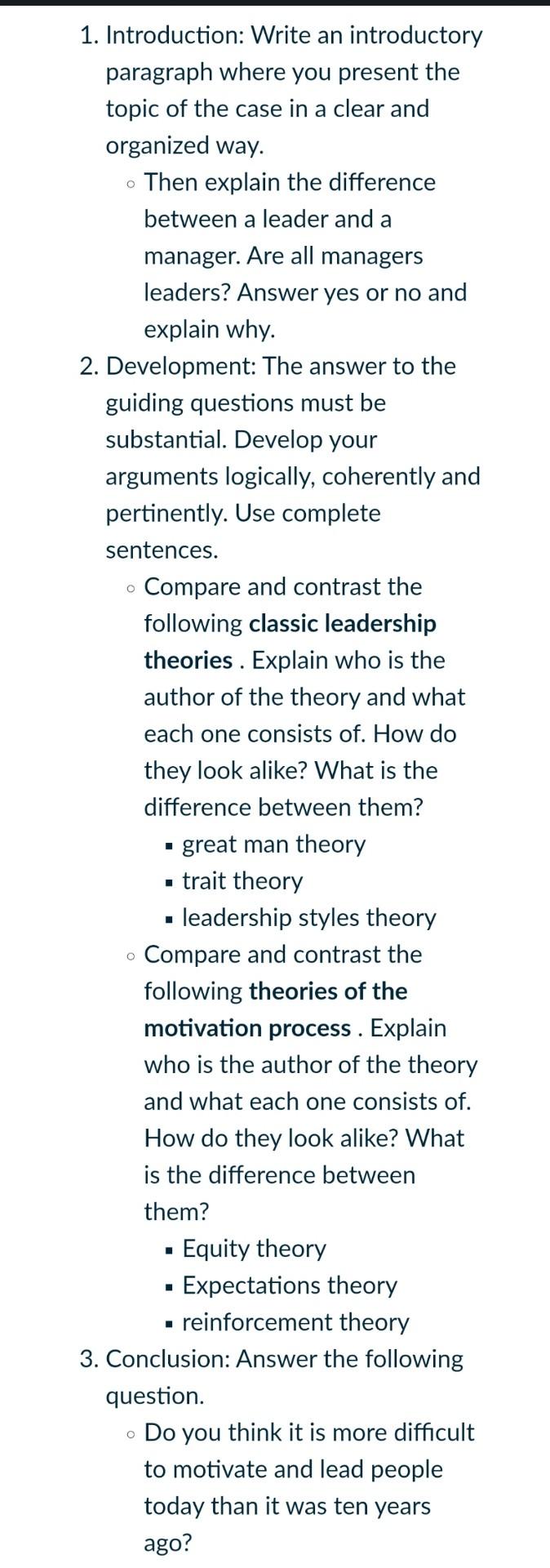 1. Introduction: Write an introductory paragraph