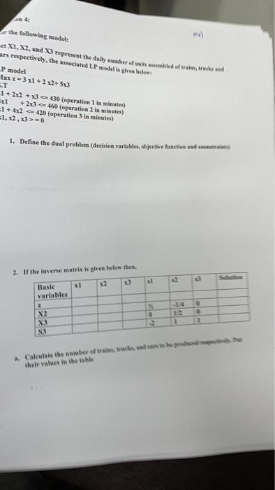 the following model: e XI, X2, and X3 represent