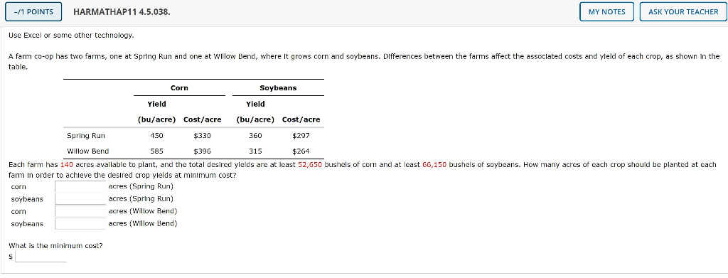 -/1 POINTS HARMATHAP11 4.5.038. MY NOTES ASK YOUR