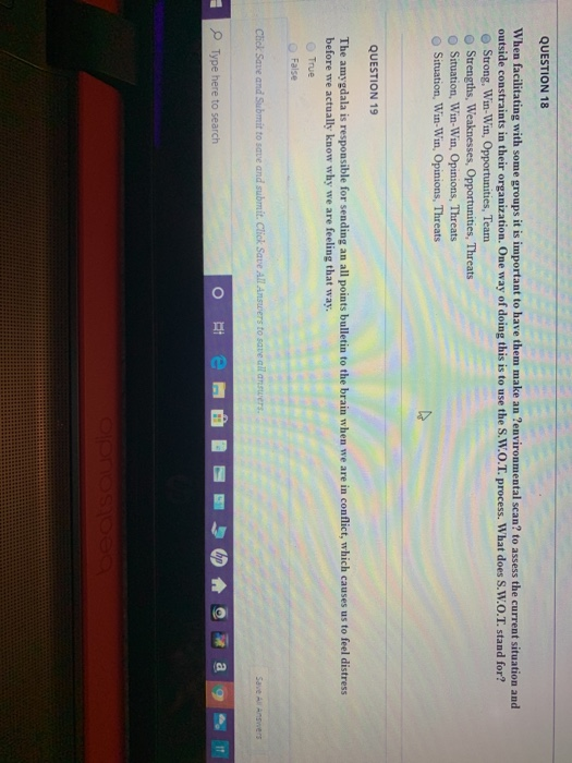 QUESTION 18 When facilitating with some groups it