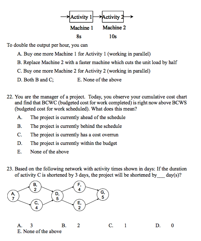 21. Consider a process consisting of two