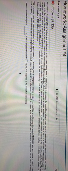 Homework: Assignment #4 Score: 0 of 6 pts X