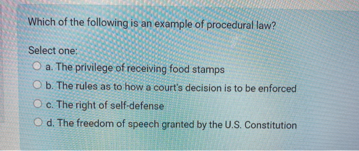 Which of the following is an example of