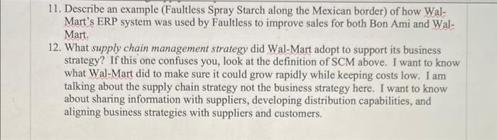 please answer questions 11. Describe an example