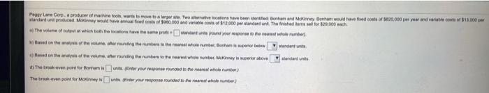 Peggy Lane Corp., a producer of machine tools,