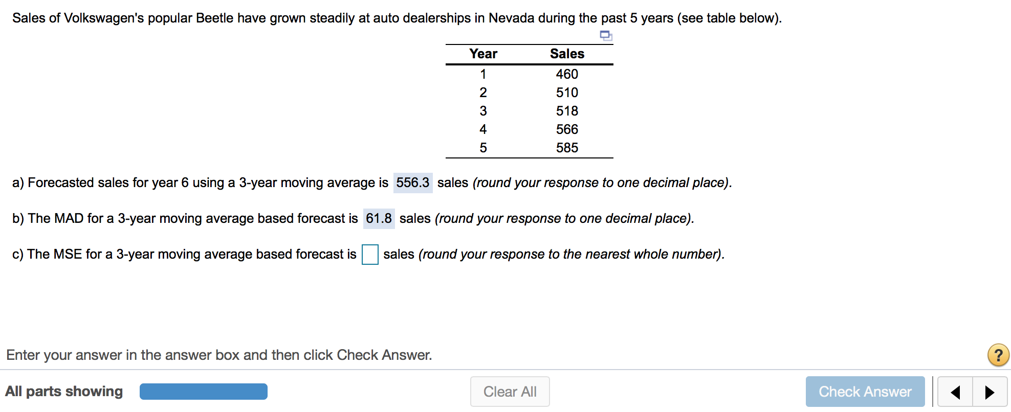 Sales of Volkswagen's popular Beetle have grown