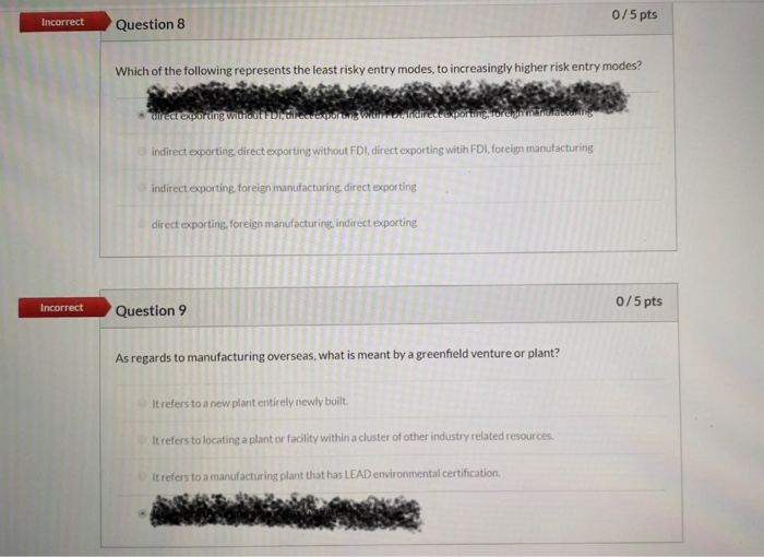 Incorrect Question 6 0/5 pts Assume a company is