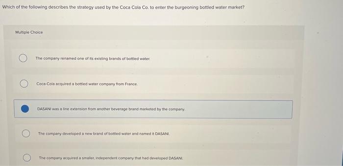 6 6. DASANI's primary competitor in the ma1...