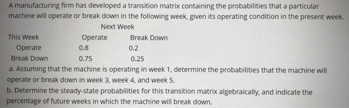 Complete solution please A manufacturing firm has