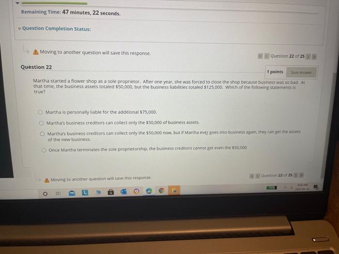 estion Completion Status: Save and A Click Submit